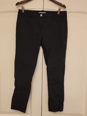 Michael Kors Black Cropped Straight-Leg Ankle Pants